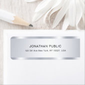 Silver Look Beruflich Glamour Rücksendeadresse (Insitu)