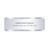 Silver Look Beruflich Glamour Rücksendeadresse (Vorne)