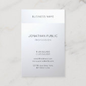 Silver Look Beruflich Moderne elegante Vorlage Visitenkarte (Rückseite)