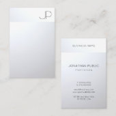 Silver Look Beruflich Moderne elegante Vorlage Visitenkarte (Vorne/Hinten)