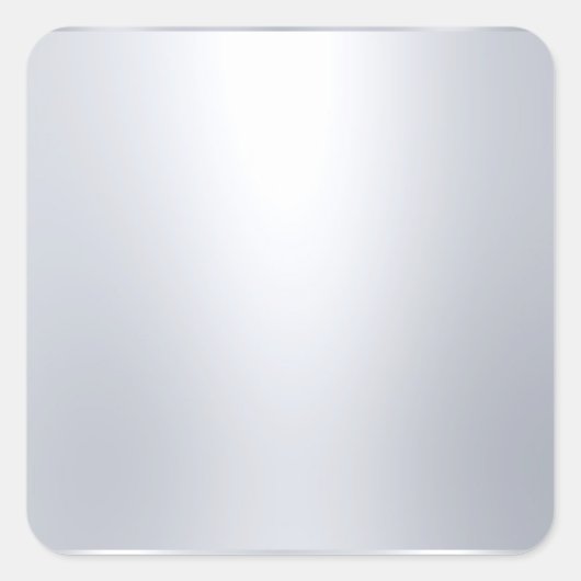 Silver Look Blank Template Elegant Moderne Custom Quadratischer Aufkleber (Vorderseite)
