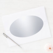 Silver Look Blank Template Eleganter Glamour Trend Ovaler Aufkleber (Umschlag)
