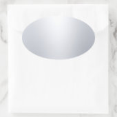 Silver Look Blank Template Eleganter Glamour Trend Ovaler Aufkleber (Tasche)