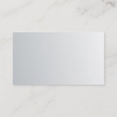 Silver Look Chic Sleek Design Luxus Beruflich Visitenkarte (Rückseite)
