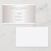 Silver Look Creative Minimalistisch Schlicht Trend Visitenkarte (Vorne/Hinten)