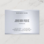Silver Look Eleganter Moderner Glamour Template Visitenkarte (Rückseite)