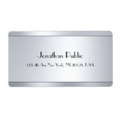 Silver Look Eleganter Script Glamour Moderne Vorla (Vorne)