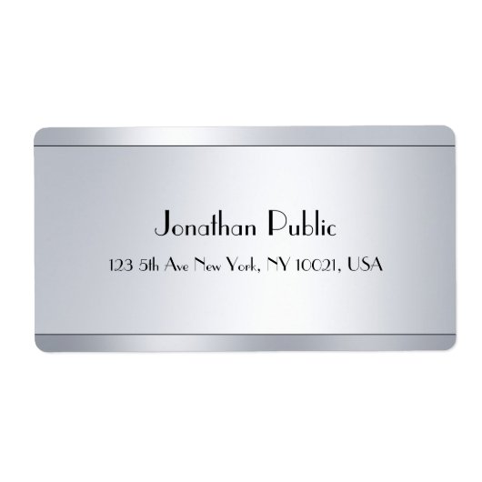 Silver Look Eleganter Script Glamour Moderne Vorla (Vorne)