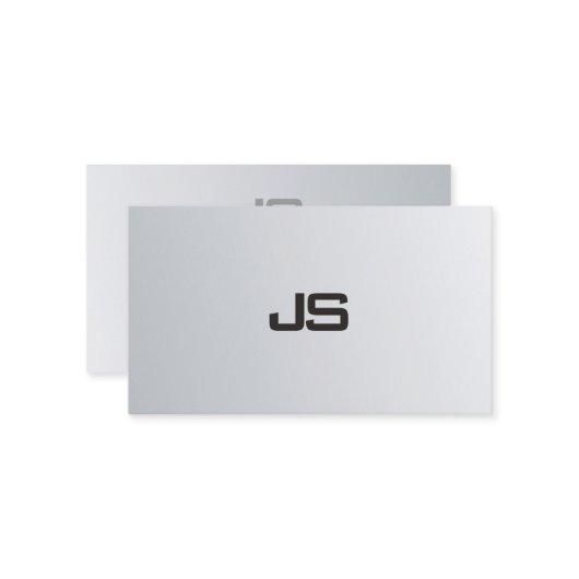 Silver Look Elegantes Design Beruflich Visitenkarte (Vorderseite/Rückseite Beispiel)