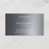 Silver Look Lights Modernes Beruflich Glam Schlich Visitenkarte (Rückseite)