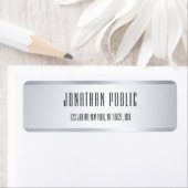 Silver Look Minimalistisch Template Rücksendeadres (Insitu)