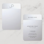 Silver Look Moderne Elegante Beruflich Mighty Visitenkarte (Vorne/Hinten)