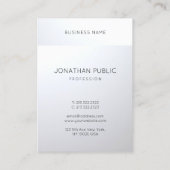 Silver Look Moderne elegante Berufliche Vorlage Visitenkarte (Rückseite)