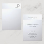 Silver Look Moderne elegante Berufliche Vorlage Visitenkarte (Vorne/Hinten)