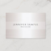 Silver Look Modernes, einfaches elegantes, trendig Visitenkarte (Vorderseite)