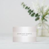 Silver Look Modernes, einfaches elegantes, trendig Visitenkarte (Stehend Vorderseite)