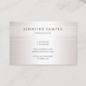 Silver Look Modernes, einfaches elegantes, trendig Visitenkarte (Rückseite)