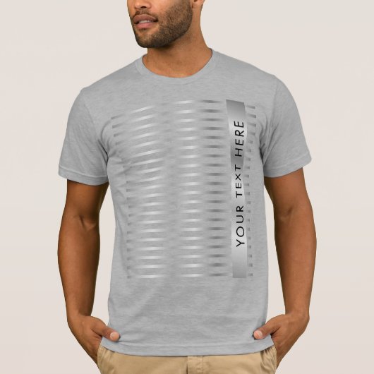 Silver Look Template Hinzufügen von grauen Textsym T-Shirt (Vorderseite)