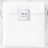 Silver Look Template Typografie Script Modern Quadratischer Aufkleber (Tasche)