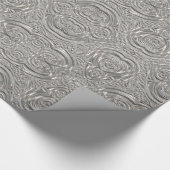 Silver Look viktorianische Jugendstil grau Geschenkpapier (Ecke)
