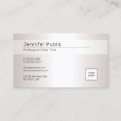 Silver LookModerner, eleganter Glamour mit Logo Visitenkarte (Vorderseite)