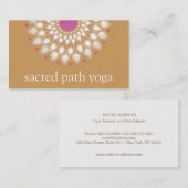 Silver Lotus Mandala Floral Yoga Lehrerin Visitenkarte (Vorne/Hinten)