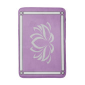Silver Lotus on Lavender Bath Mat Badematte (Vorderseite Vertikal)