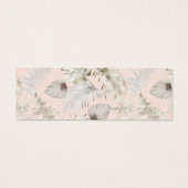 silver luxurious tropical foliage Wedding card (Rückseite)