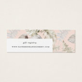 silver luxurious tropical foliage Wedding card (Vorderseite)
