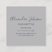 Silver Luxury Glitzer Sparkle Eyelash Extensions Quadratische Visitenkarte (Rückseite)