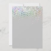 Silver Luxury Glitzer Wedding Save the Date (Rückseite)