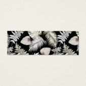 Silver Luxury Tropical Foliage Wedding Card (Rückseite)