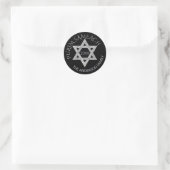 Silver Magen David Custom Purim jeden Urlaub Runder Aufkleber (Tasche)