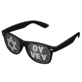 Silver Magen David Funny Purim Costume Oy Vey Partybrille (Schrägansicht)