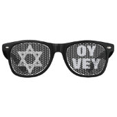 Silver Magen David Funny Purim Costume Oy Vey Partybrille (Vorderseite)