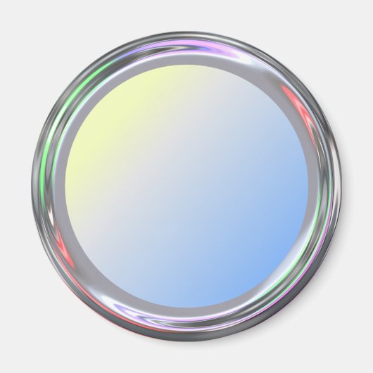 Silver-Magnet für Text, Logo oder Bild Magnet (Vorne)