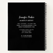 Silver MAKEUP ARTIST Logo Kiss Name Notizblock (Rückseite)