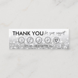 Silver Makeup Hair dank Loyalty Card Mini Visitenkarte