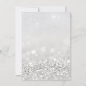 Silver Makeup White Glitzer 16. Brautparty Einladung (Rückseite)