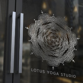 Silver Mandala Bohemisch Elegante Reiki Yoga Studi Fensteraufkleber