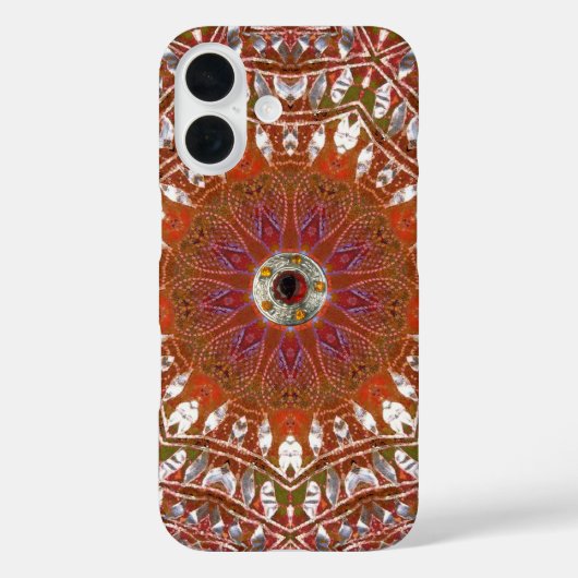 Silver Mandala Case-Mate iPhone Hülle (Rückseite)