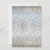 Silver Mandala Diamond Wedding Jubiläum Einladung (Rückseite)