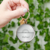 Silver Mandala Monogram Schlüsselanhänger (Hand)