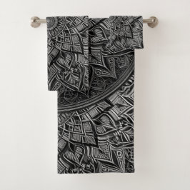 Silver Mandala Towel Set