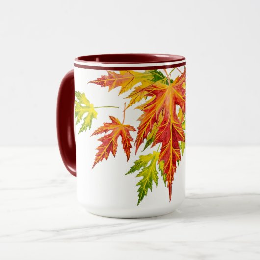 Silver Maple auf einer Combo-Tasse (15 oz) Tasse (Vorderseite Links)