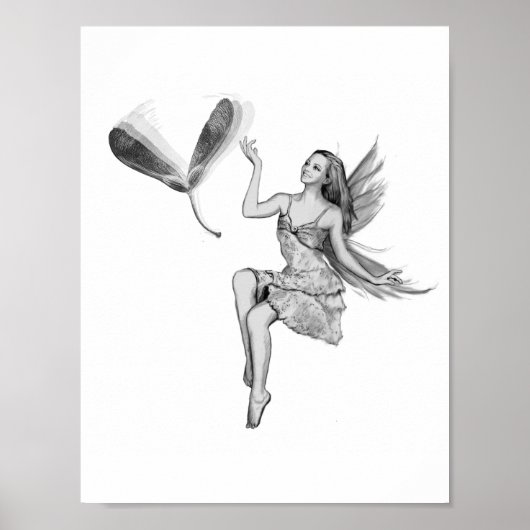 Silver Maple Fairy mit Samen Poster (Vorne)