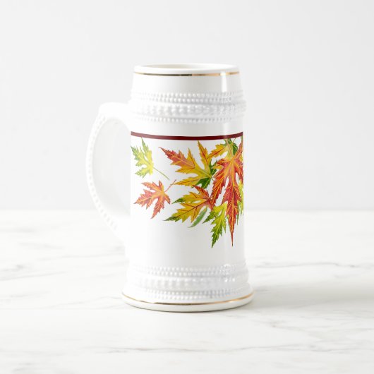 Silver Maple on a Stein Bierglas (Vorderseite Links)