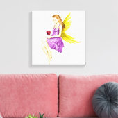 Silver Maple Tree Fairy Holding Blume Leinwanddruck (Insitu (Wohnzimmer))