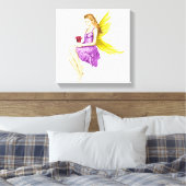 Silver Maple Tree Fairy Holding Blume Leinwanddruck (Insitu (Schlafzimmer))