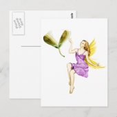 Silver Maple Tree Fairy Tossing Seeds Postkarte (Vorne/Hinten)